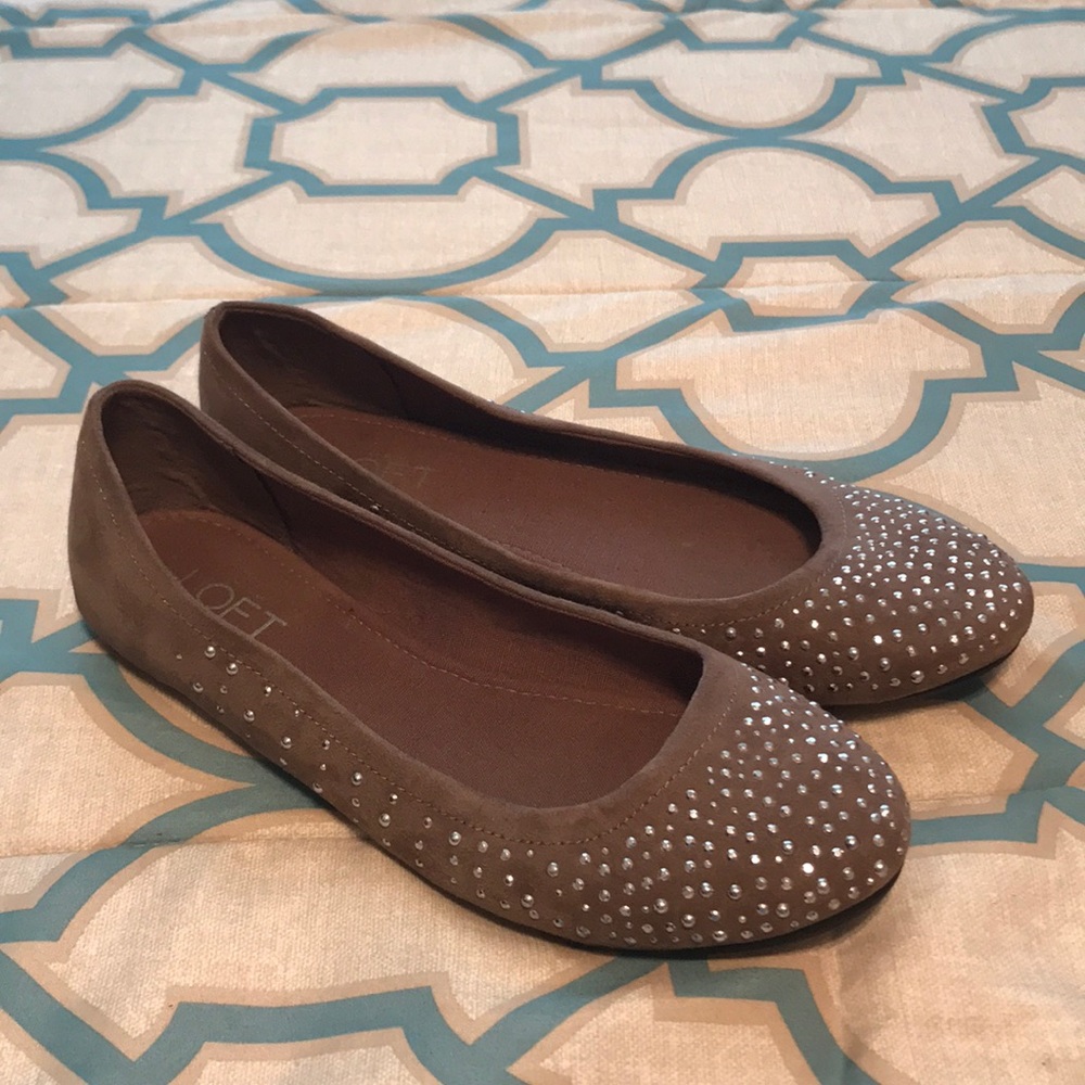Loft rhinestone ballet flats